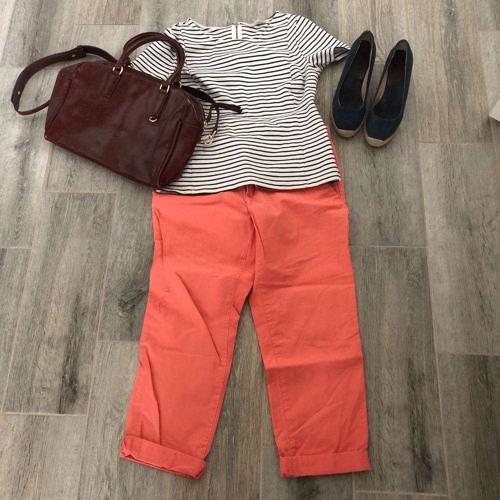 Banana Republic navy striped shirt